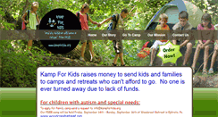 Desktop Screenshot of kampforkids.org